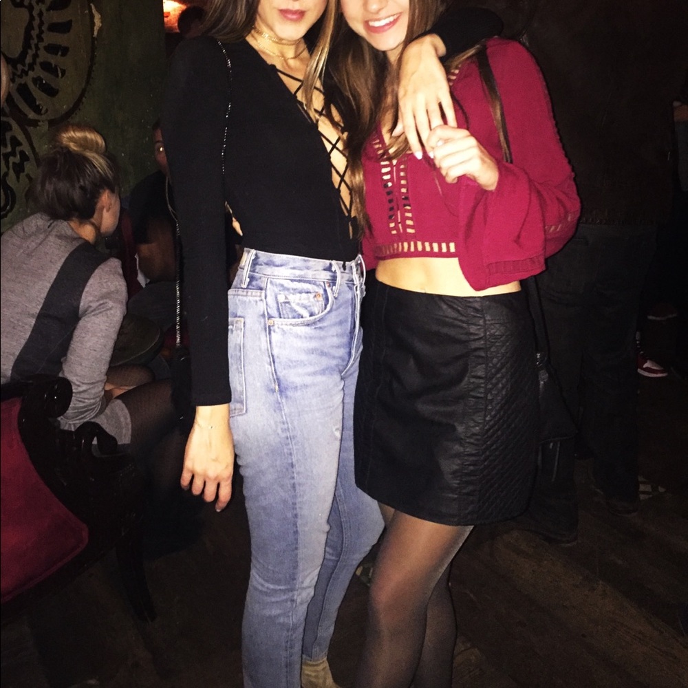 Reformation Lace Up Bodysuit